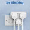 Plug Adapter 3 Way with 3 USB(1 Type C)