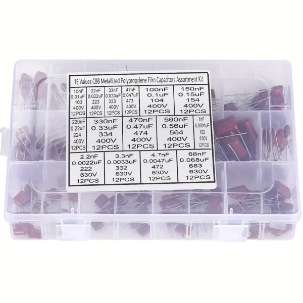 180PCS Metal Film Capacitors Kit
