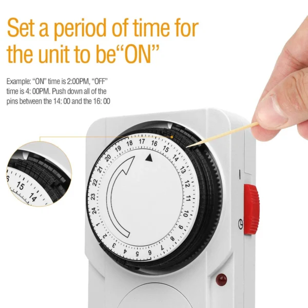 1pc 24 Hour Segment Timer Switch